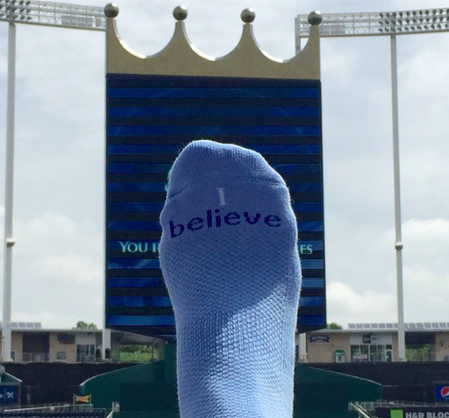 I believe socks in front of Royals stadium